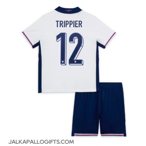 Englanti Kieran Trippier #12 Koti Peliasu Lasten EM-Kisat 2024 Lyhythihainen (+ Lyhyet housut)